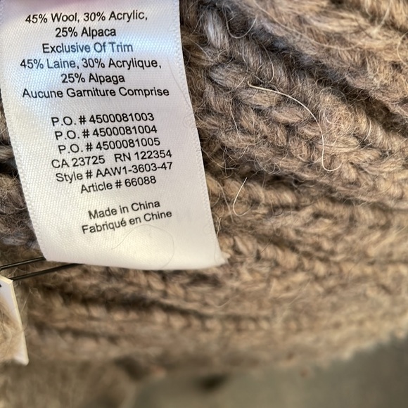 Babaton size S brown wool mock neck sweater - Picture 5 of 5